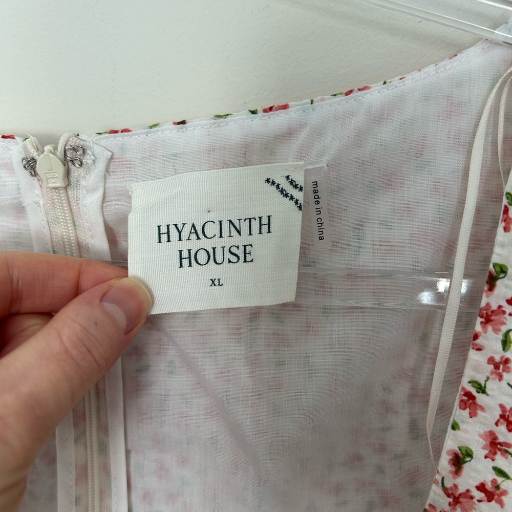 Tuckernuck NWT Hyacinth House Clemons Long Sleeve Blouse Pink Floral Size XL - Picture 3 of 7